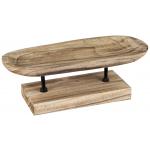 Kobe Show Oval Natural M 35x20x16 cm ovale houten schaal op standaard